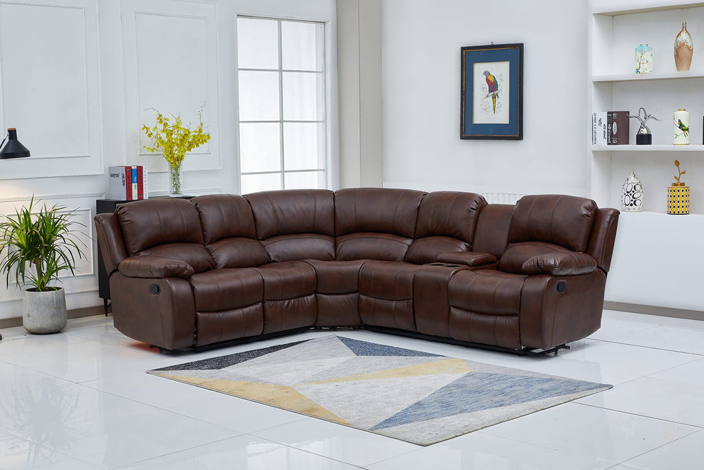 Betsy Furniture 3PC Faux Leather Reclining Couch Set, Living Room Furniture Set, Sofa, Loveseat, Glider, 8018 Multiple Colors (Gray, Sofa+Loveseat+Chair) | 8018