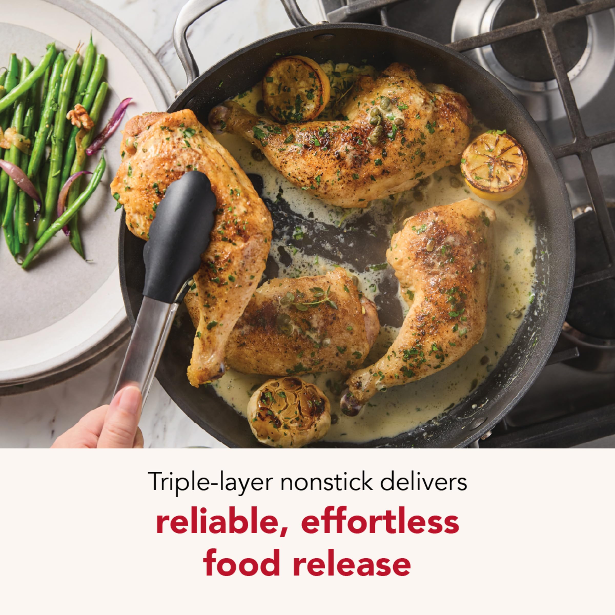 KitchenAid Hard-Anodized Induction Nonstick Cookware Pots and Pans Set, 10-Piece, Matte Black