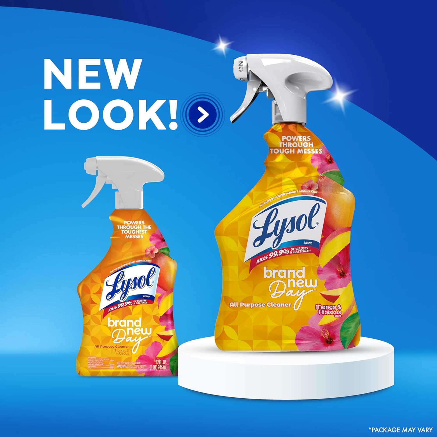 Lysol All Purpose Cleaner Spray, Multi-Purpose Disinfecting Spray, Kitchen & Bathroom Cleaner, Lemon Breeze, Lavender, & Mango Scents, 32oz (Pack of 4)