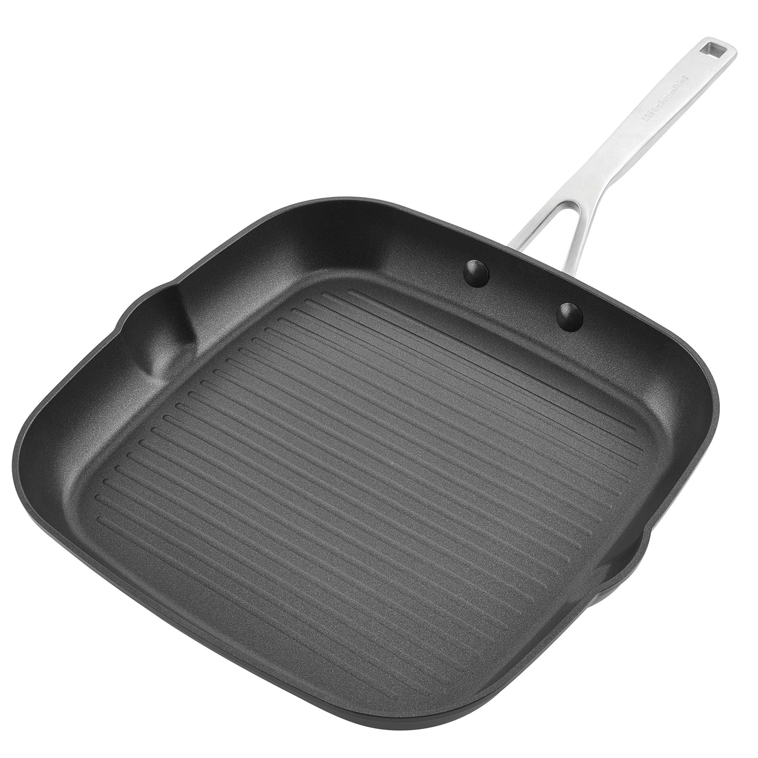KitchenAid Hard-Anodized Induction Nonstick Cookware Pots and Pans Set, 10-Piece, Matte Black