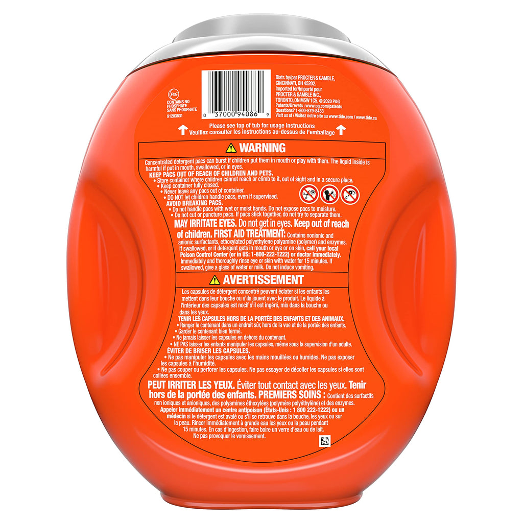Tide 4-in-1 Ultra Oxi PODS Laundry Detergent Pacs, 85 Count, HE Compatible, Built in Pre-treater for Stains