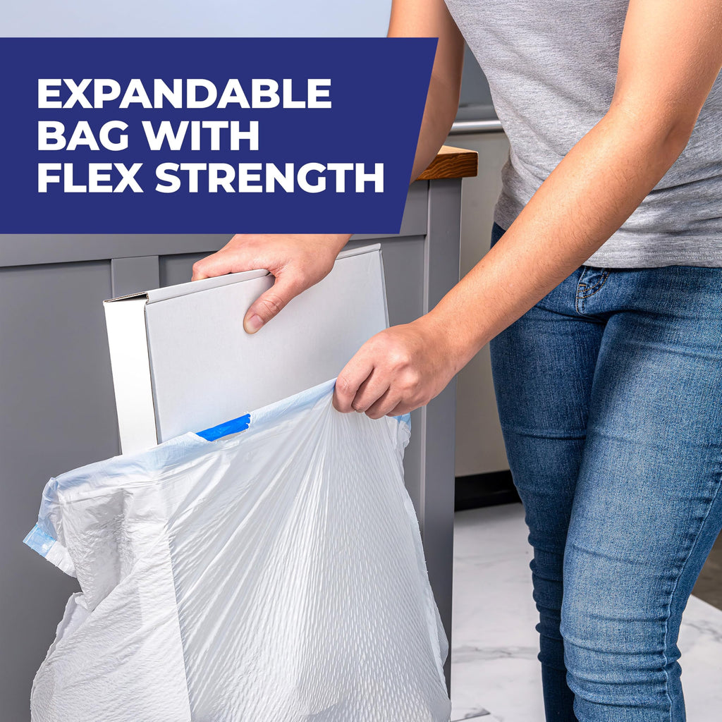 Hefty Ultra Strong 13 Gallon Trash Bags, Tall Kitchen, Drawstring Closure, Odor Control, White, Lavender, Sweet Vanilla, 80 Count