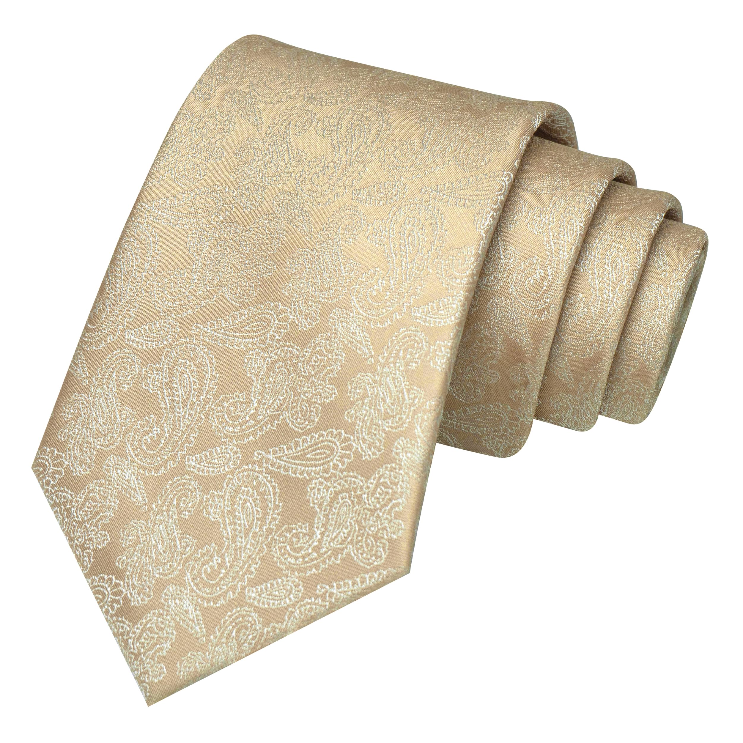 JEMYGINS Mens Tie and Pocket Square,Lapel Pin,Cufflinks,Tie Clip Sets with Gift Box 5PCS