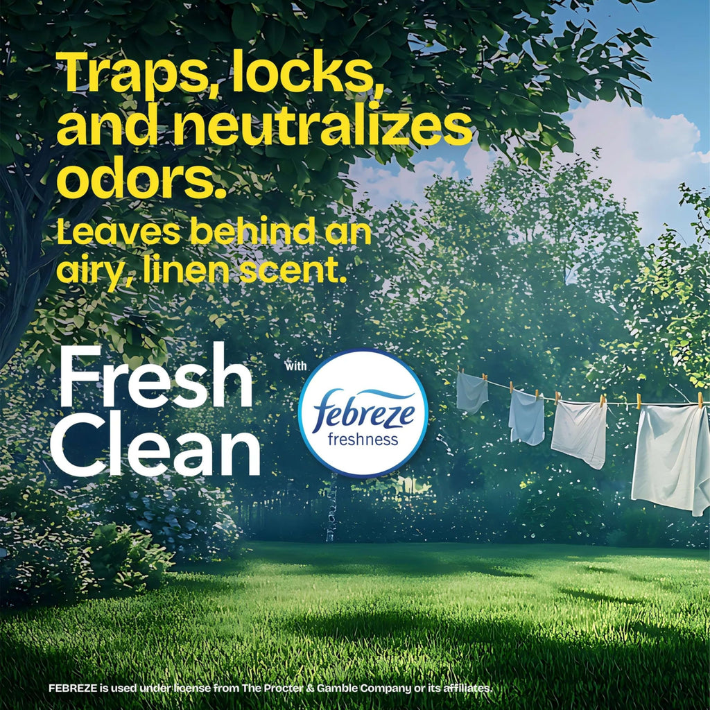 Glad Tall Kitchen Drawstring Trash Bags - Odorshield 13 Gallon White Trash Bag, Febreze Fresh Clean, 110 Count