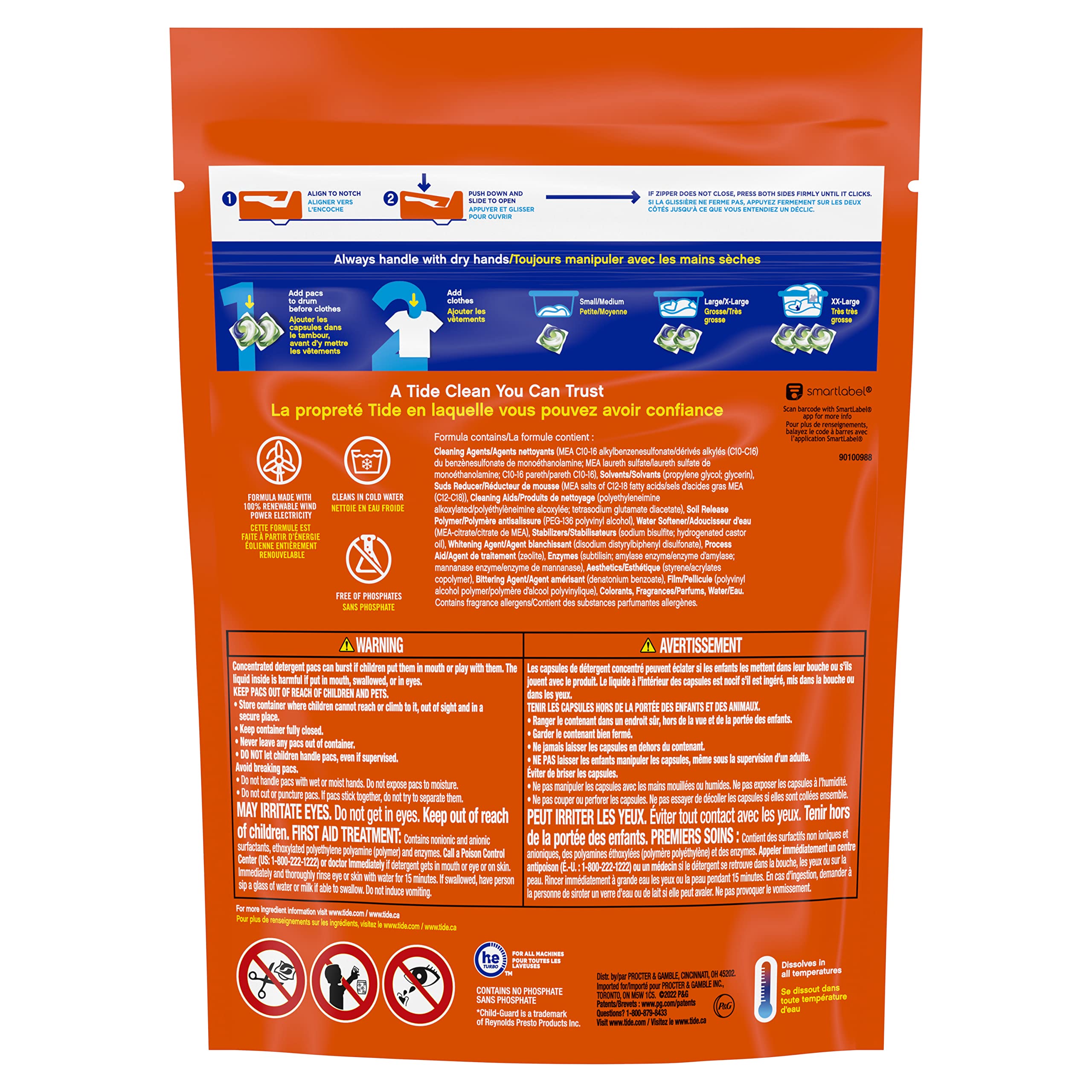Tide 4-in-1 Ultra Oxi PODS Laundry Detergent Pacs, 85 Count, HE Compatible, Built in Pre-treater for Stains